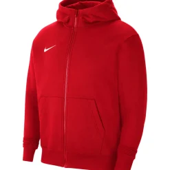 Nike Kinder Full Zip Fleece Hoodie Park 20 rot-weiß