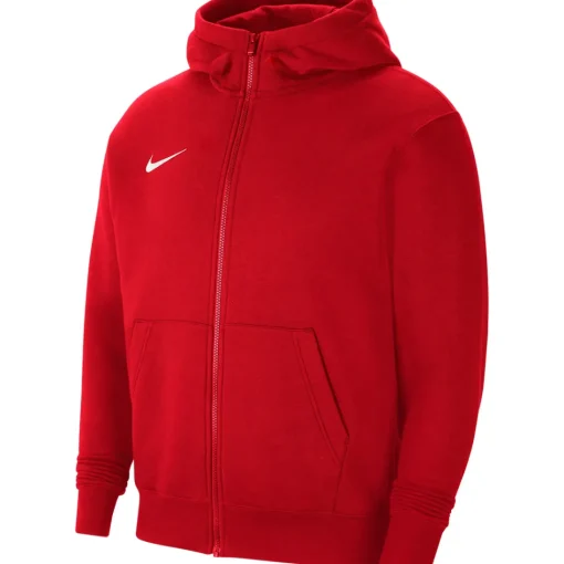 Nike Kinder Full Zip Fleece Hoodie Park 20 rot-weiß