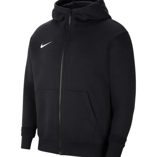 Nike Kinder Full Zip Fleece Hoodie Park 20 schwarz-weiß
