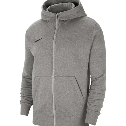 Nike Kinder Full Zip Fleece Hoodie Park 20 grau-schwarz