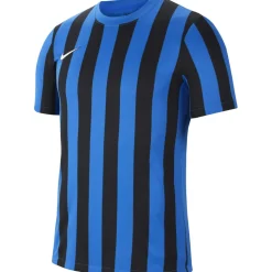 Nike Kinder Kurzarm Trikot Striped Division IV blau-schwarz