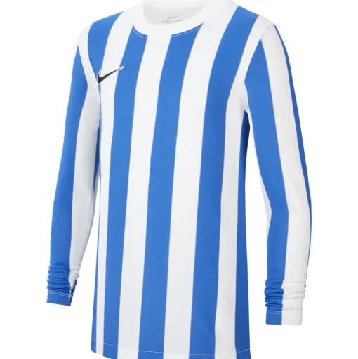 Nike Kinder Langarm Trikot Striped Division IV weiß-blau