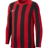 Nike Kinder Langarm Trikot Striped Division IV rot-schwarz