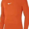 Nike Park First Layer Langarm Shirt safety orange-weiß
