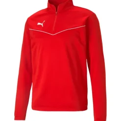 Puma 1/4 Zip Top teamRISE rot-weiß
