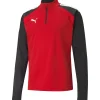 Puma Kinder 1/4 Zip Top teamLIGA rot-schwarz