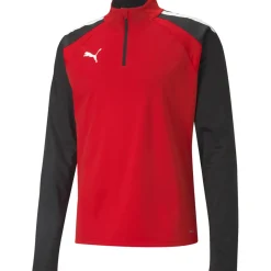 Puma Kinder 1/4 Zip Top teamLIGA rot-schwarz