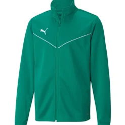 Puma Kinder Polyester Trainingsjacke teamRISE grün-weiß