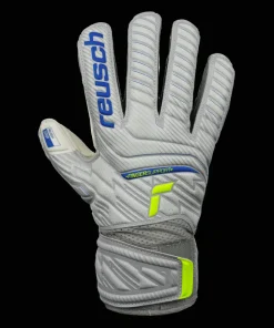 Reusch Attrakt Grip Finger Support TW-Handschuh Junior Grau Gelb F6016