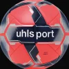 Uhlsport Fußball Match Addglue Größe 5 fluo rot/marine/silber