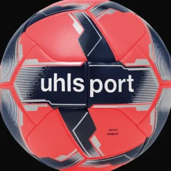 Uhlsport Fußball Match Addglue Größe 5 fluo rot/marine/silber