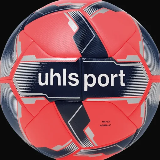 Uhlsport Fußball Match Addglue Größe 5 fluo rot/marine/silber
