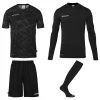 uhlsport Prediction Kinder Torwart Set schwarz