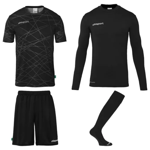 uhlsport Prediction Kinder Torwart Set schwarz