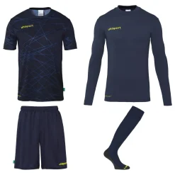 uhlsport Prediction Torwart Set marine/fluo gelb